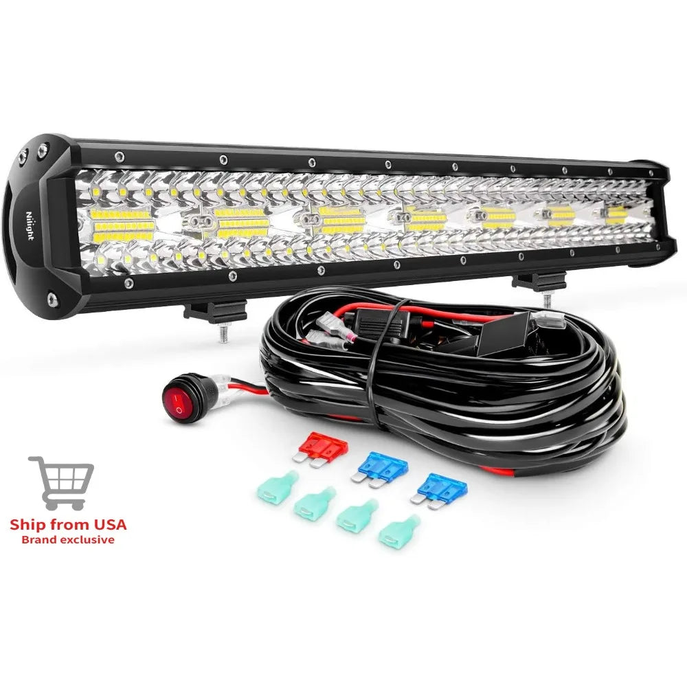 Nilight Combo Bar Set Driving Lamps Row Flood Spot