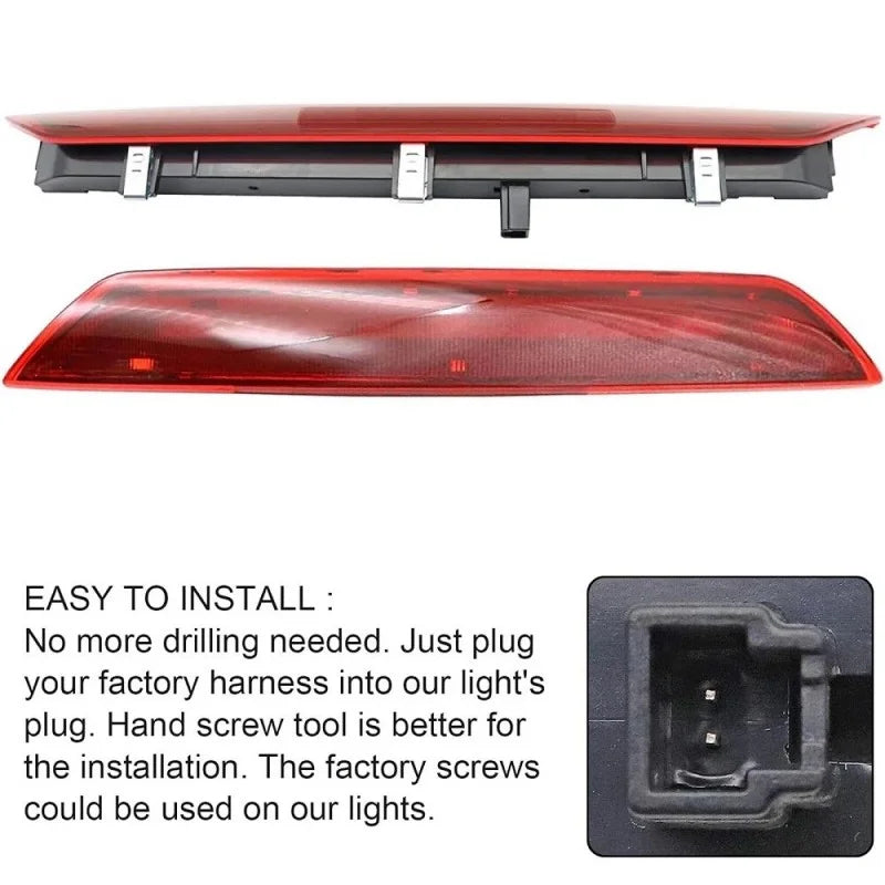For Ford Transit MK8 Tourneo Custom 1PC Red Level 3RD Brake Stop