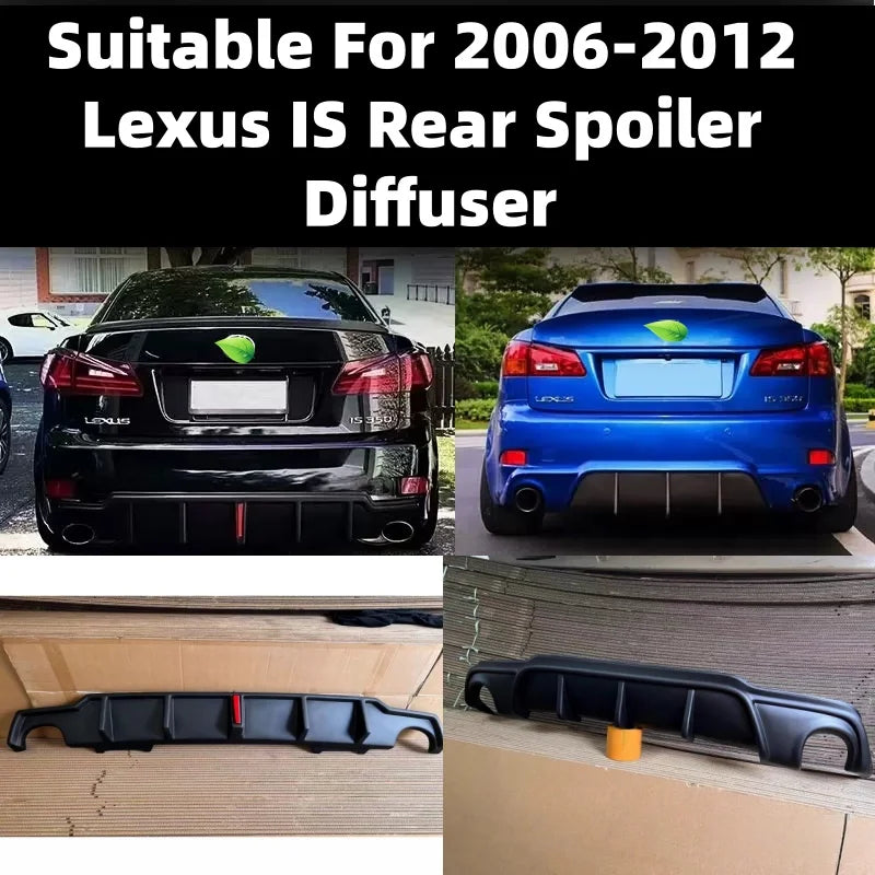 For 2006-2012 Lexus Is Rear Spoiler Front Rear Suitable Diffuser