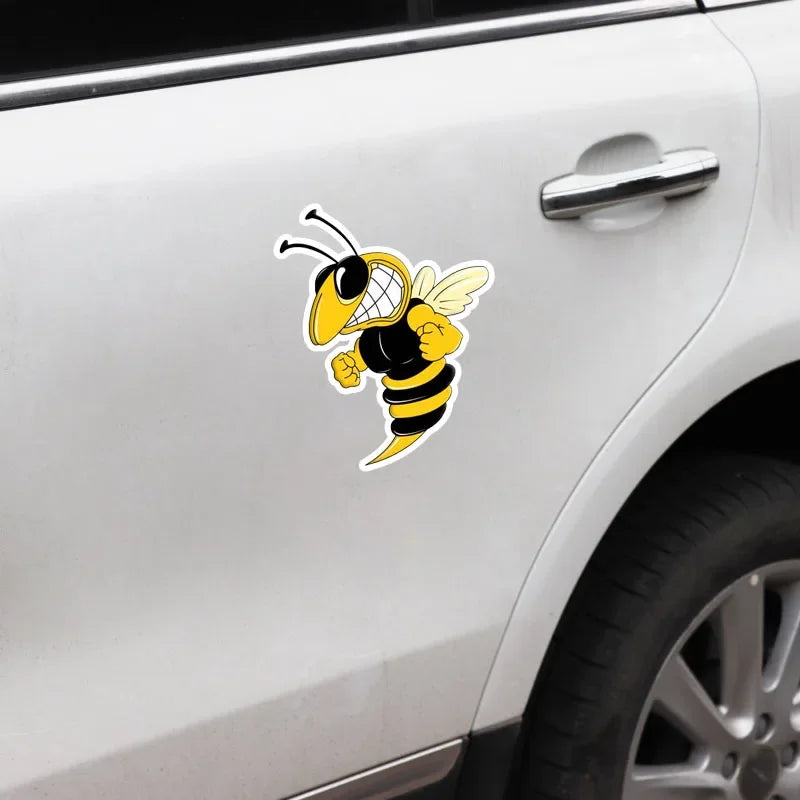 13CM A Ferocious Bee Stickers On Sunscreen Waterproof Cover