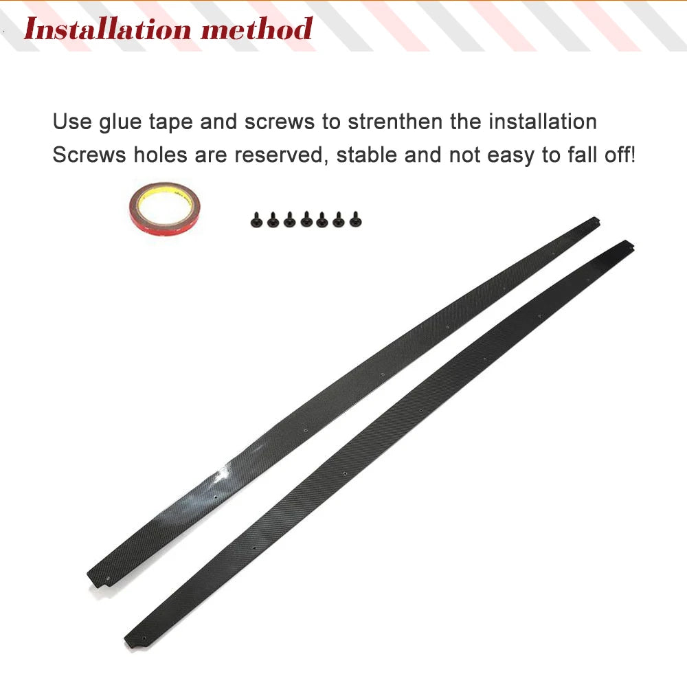 For BMW 5 Series F10 M-Sport Carbon Fiber Side Skirt Extension
