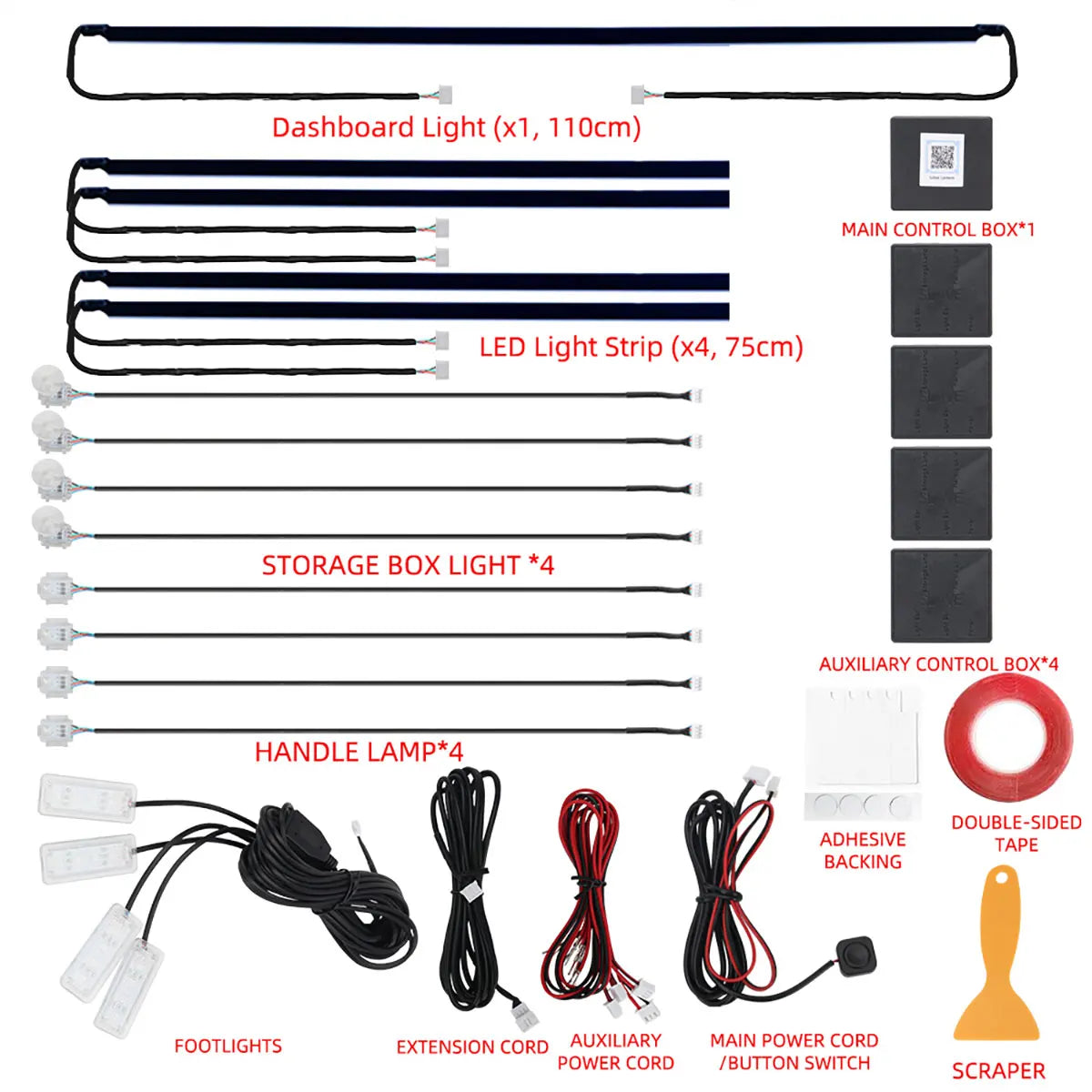 In Ambient Rbg Color Acrylic Guide Fiber Optic Interior
