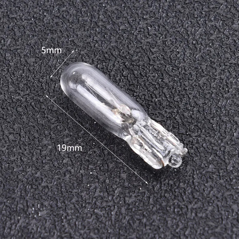 10PCS Pack 12V 1.2w T5 Glass Bulb Dashboard Instrument