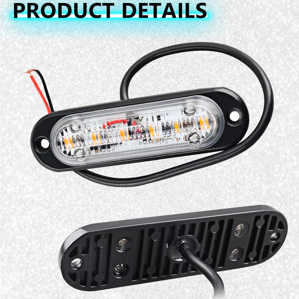 For Offroad 4X4 ATV Moto Boat Drl Bumper Backup Signal Taillight