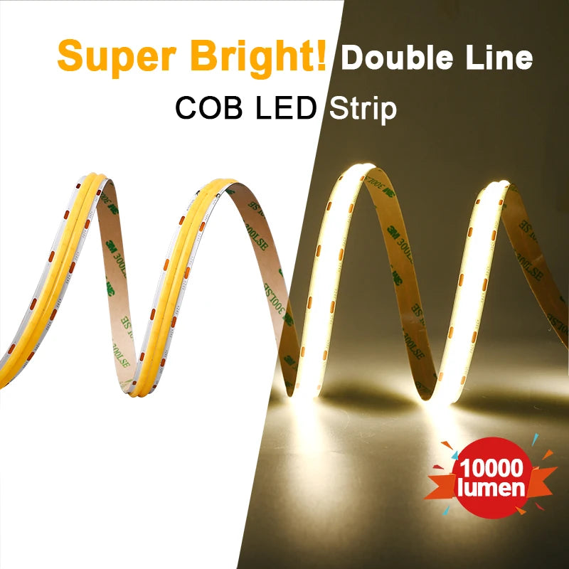 Super Bright Cob Strip 2000LM M Double Row 600leds