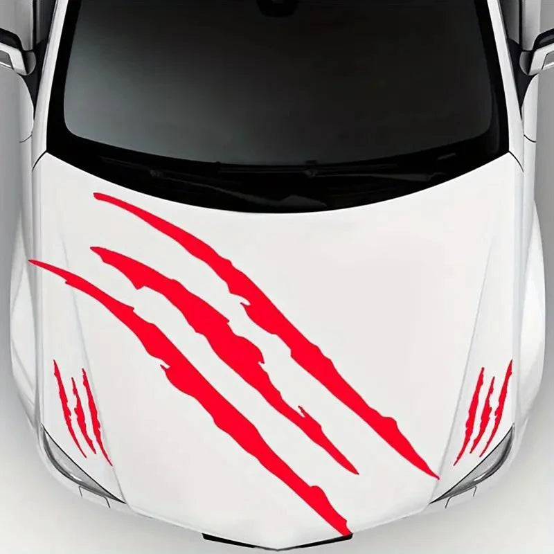 Monster Claw Hood Sticker Creative Reflective Stickers Devil Paw