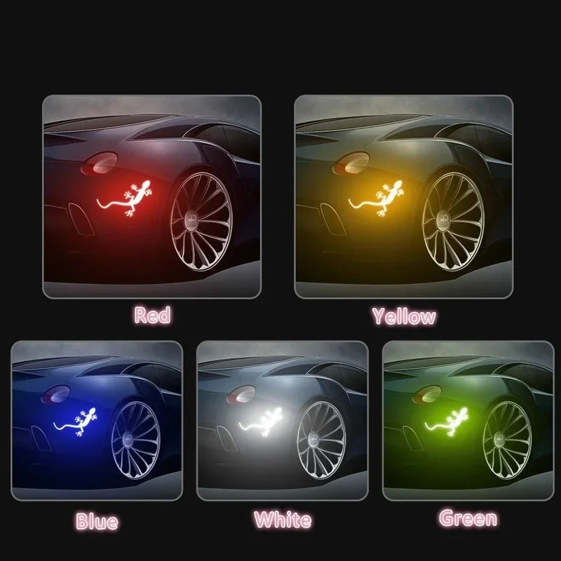 Creativity Reflective Gecko Sticker Self Adhesive Decor Decal