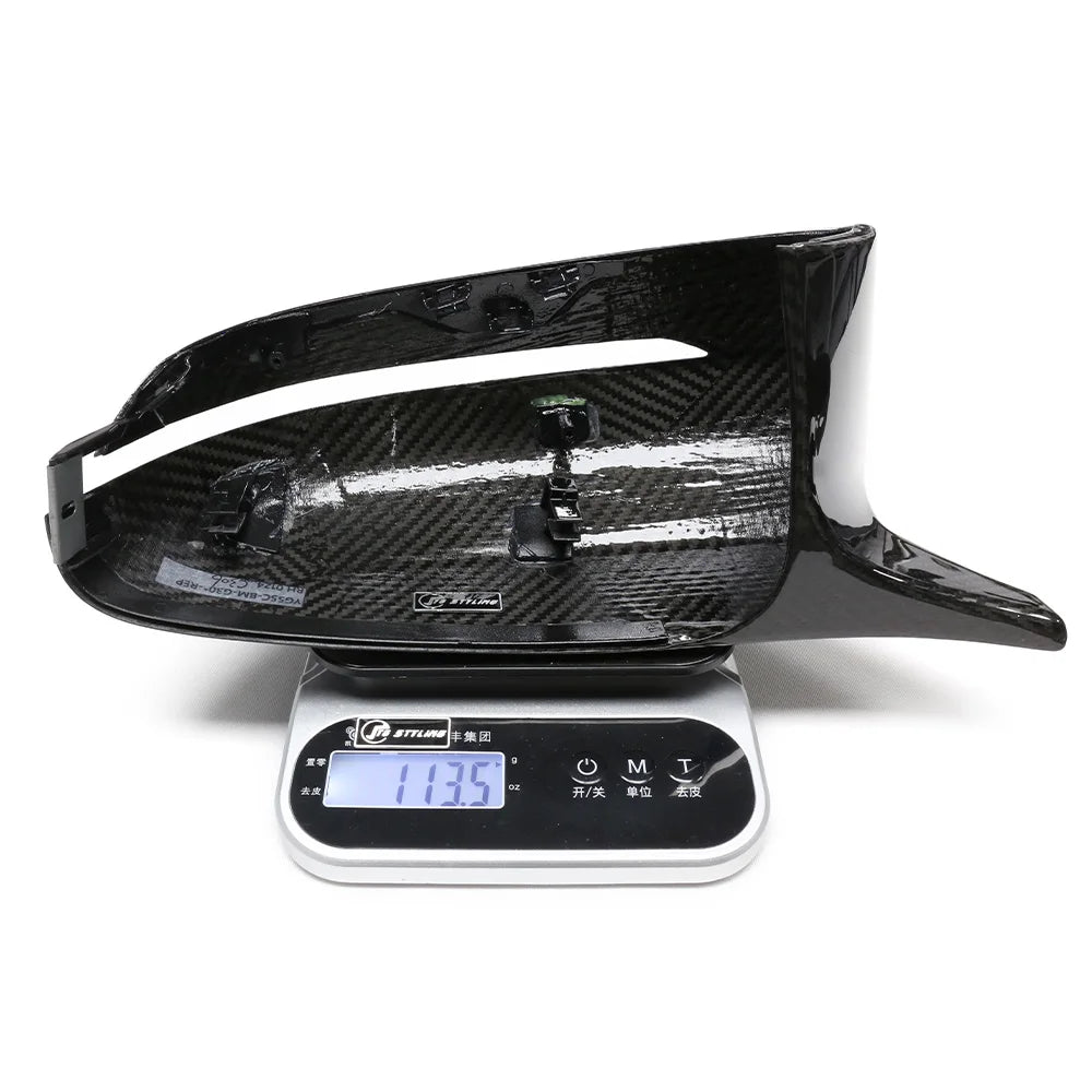 For BMW 2 3 4 5 M5 Horn Real Dry Carbon Fiber Rear View Mirror
