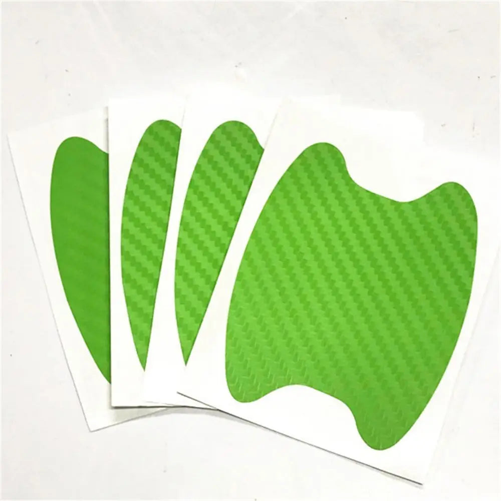 4PCS Door Handle Sticker Carbon Fiber Anti Scratch Protector