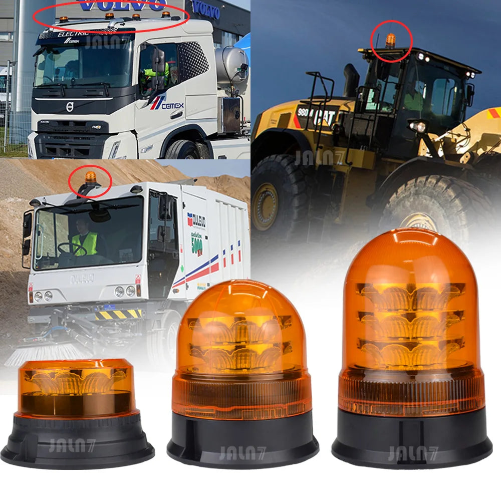 For Vehicles Magnetic Beacon Amber Flashing Emergency Warning