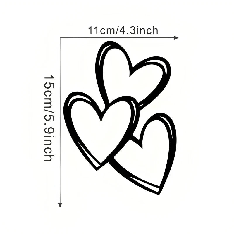 Piece heart-shaped Sticker Body Rear Window Embellishment