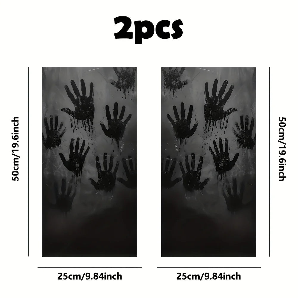 For B-pillar anti-scratch Disposable 2PCS Set Horror Handprint