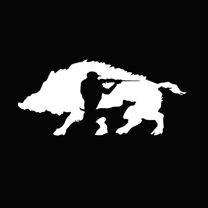 15CM Sticker Creative Hunting Wild Boar Decals Fashion Pvc