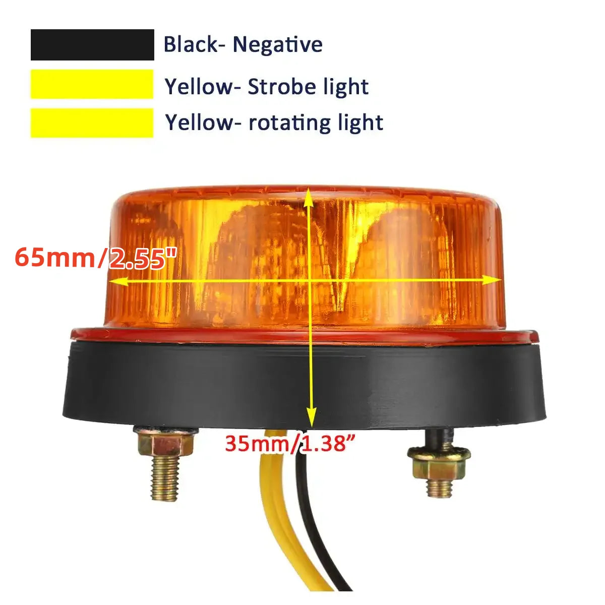 4PCS 12V 24V Modes Flashing Strobe Emergency Alarm Rotary