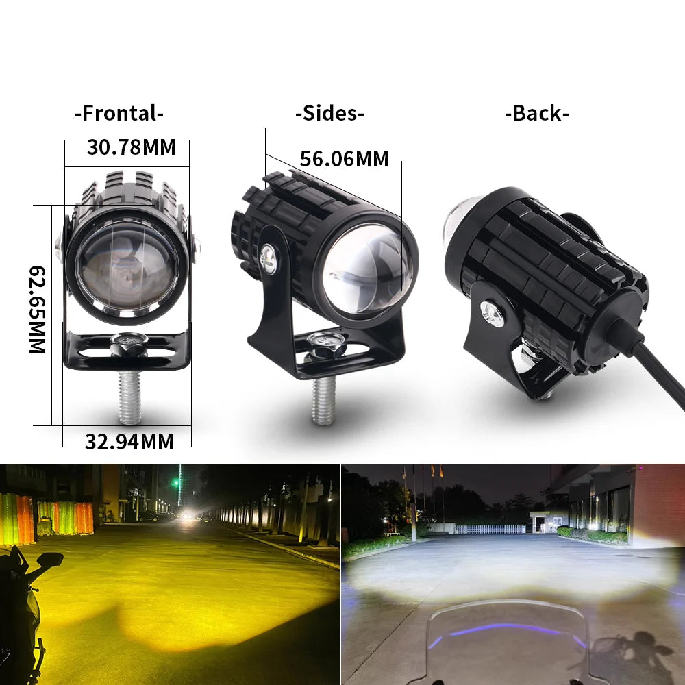 For Headlight Auxiliary Spotlight Lamp ATV Motorcycle MINI Drl