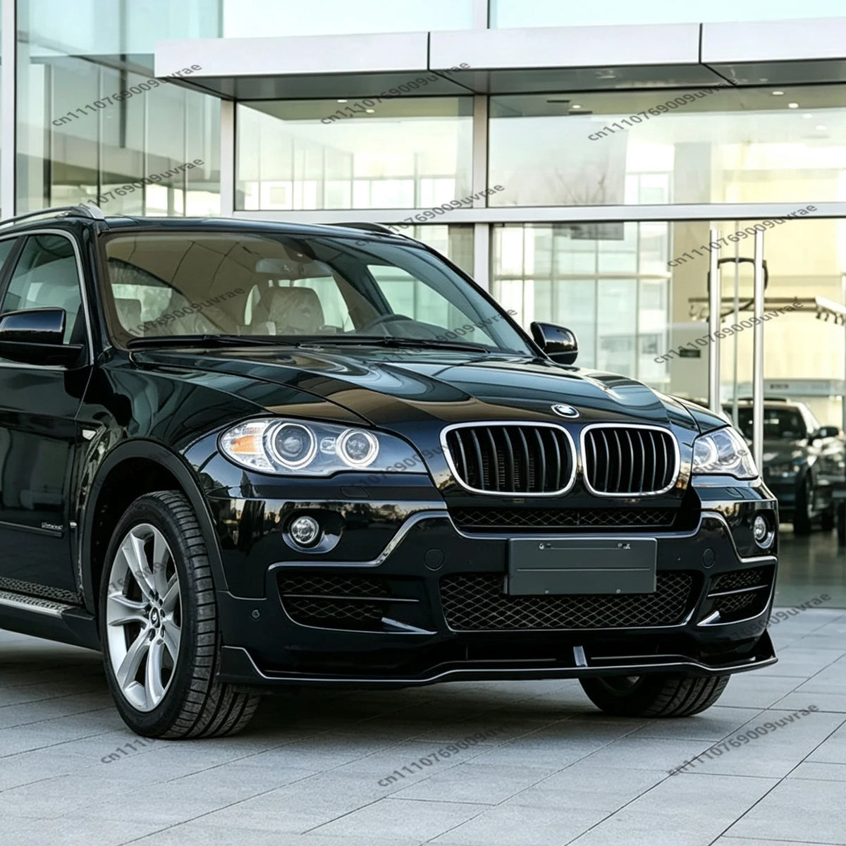 For BMW X5 E70 Standard 2006-2009 Gloss Black Mt Front Bumper