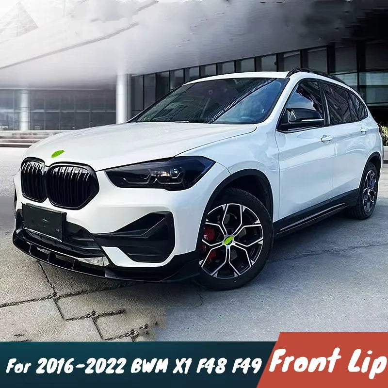 For 2016-2022 Bwm X1 F48 F49 3PCS Set Front Bumper Lip Chin