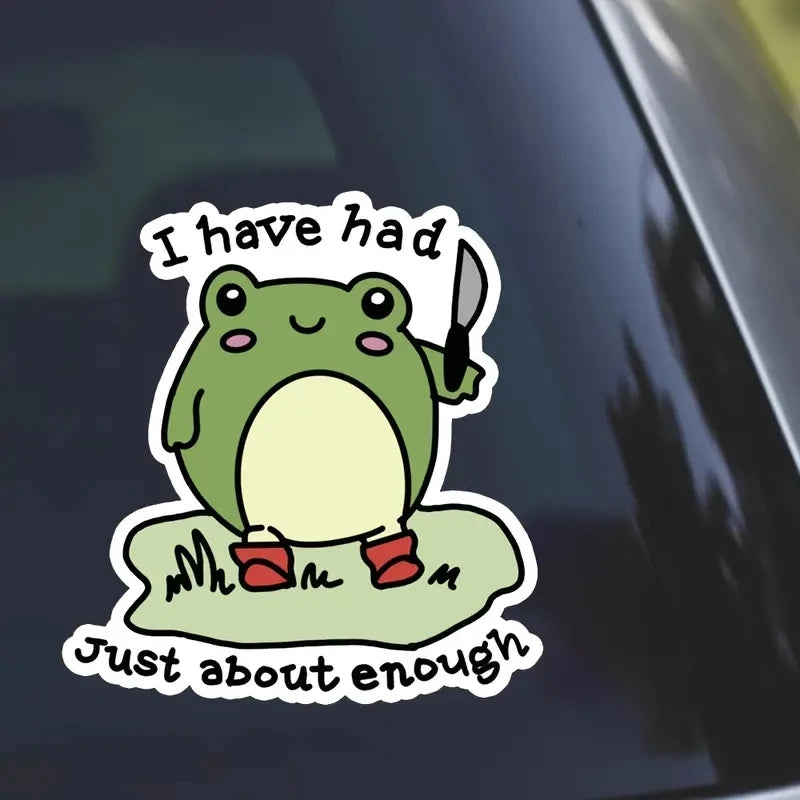1PC Funny Cute Frog Pattern Sticker Window Bumper External