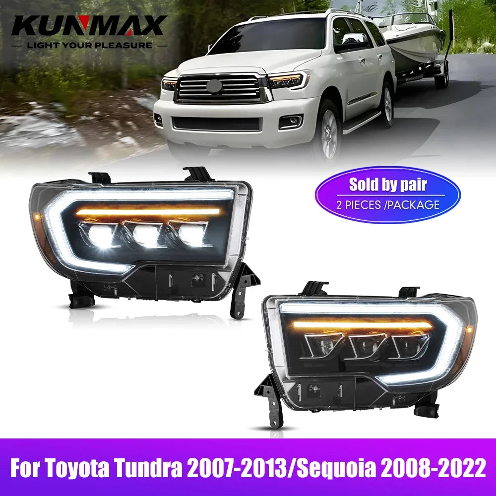 For Toyota Sequoia 2008-2022 Tundra 2007-13 Head Headlight