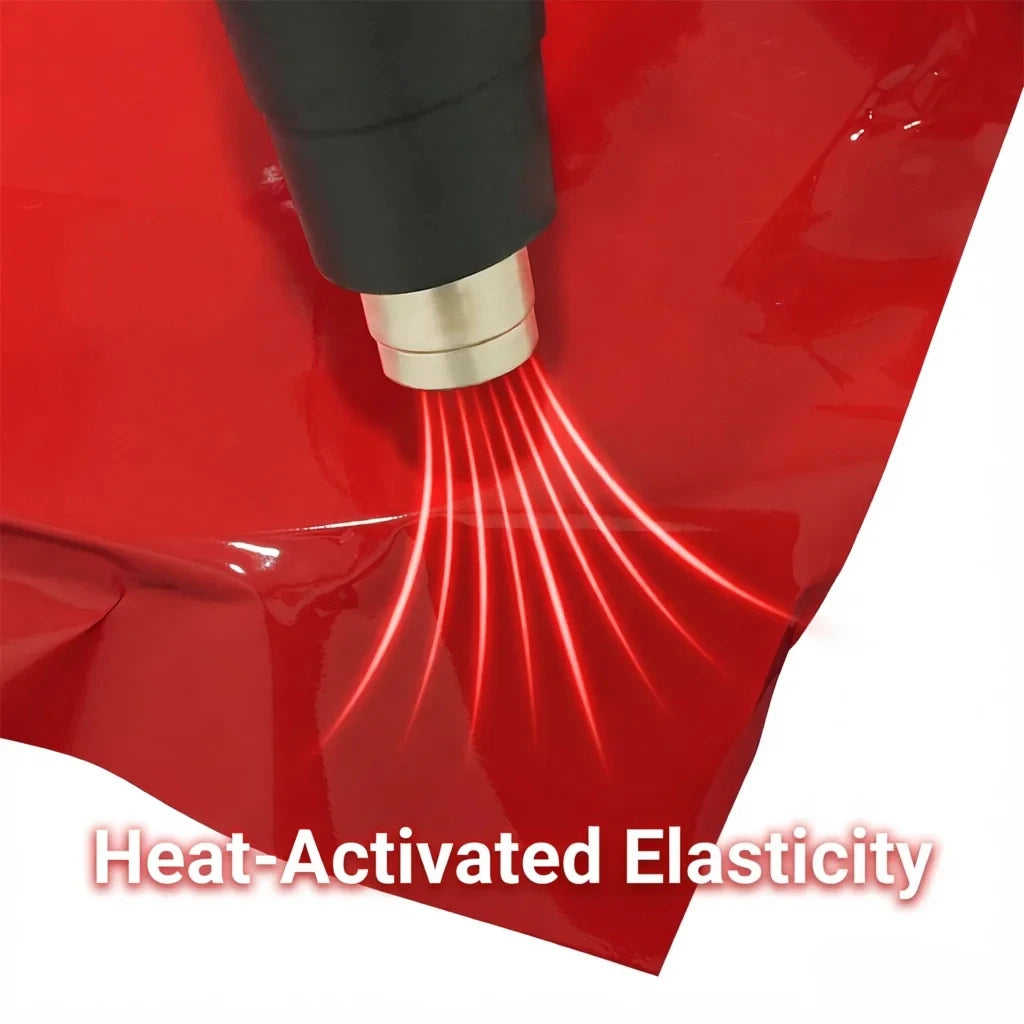 Bright Glossy Red Vinyl Wrap Stickers Color Change Film