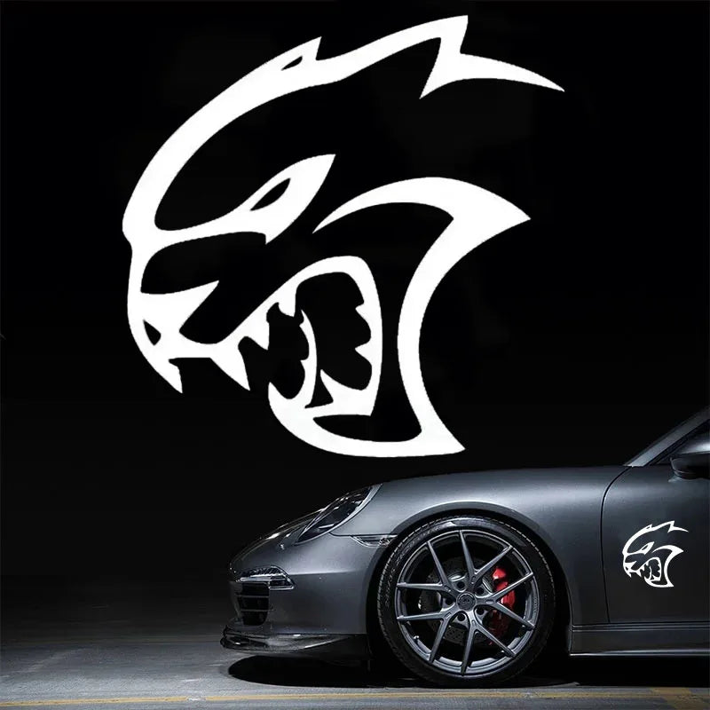 For Laptop Bumper Motorcycle Decorative Personality Hell Cat