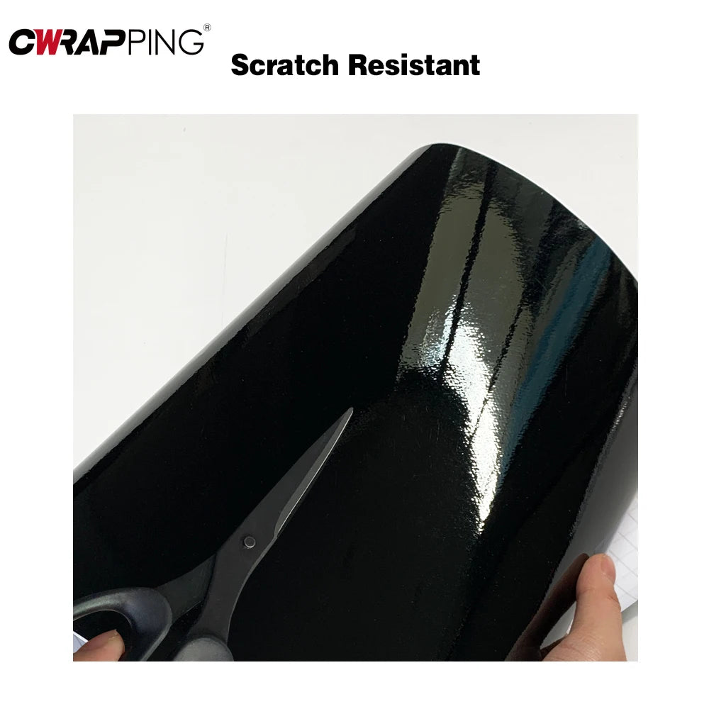 For Vehicle 1.5x2 6M Shiny Black Vinyl Wrap Sticker Tuning Roof