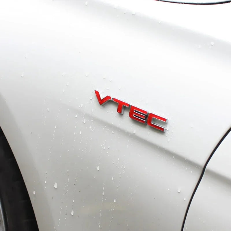 For Honda Civic Accord Odyssey Spirior 3D Red Vtec Logo Metal