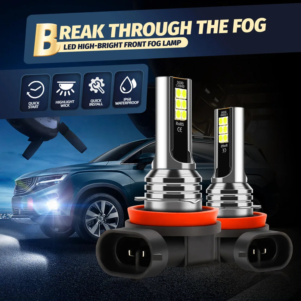 For BMW E60 2004-2010 2PCS Canbus No Error Fog 20000LM Power 60W