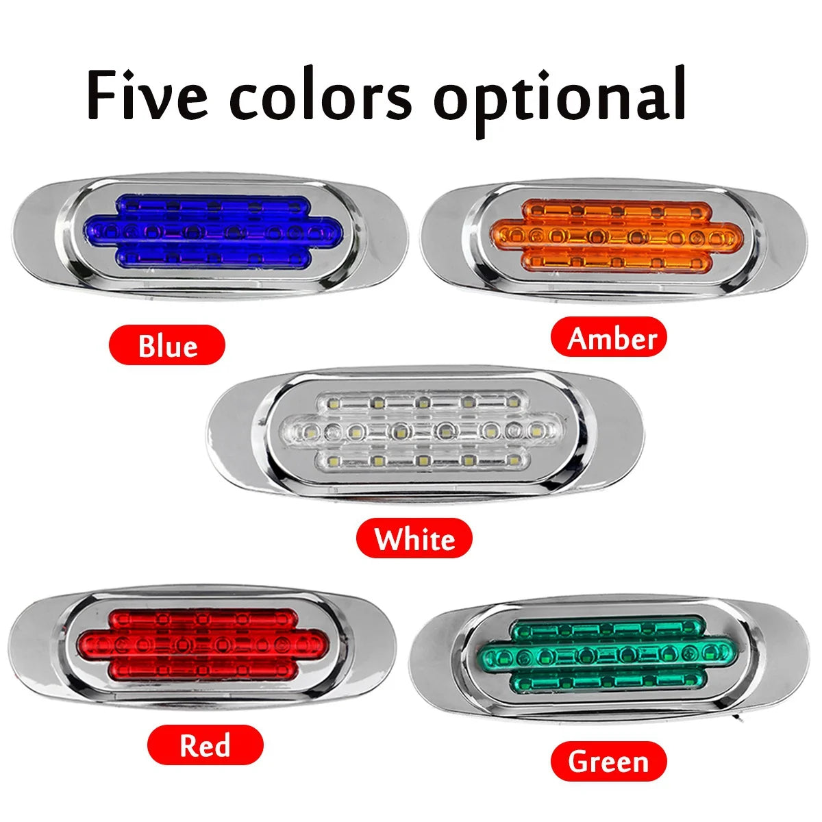 For Bus 2PCS Side Marker Indicator Front Rear Tail Clearance Dc