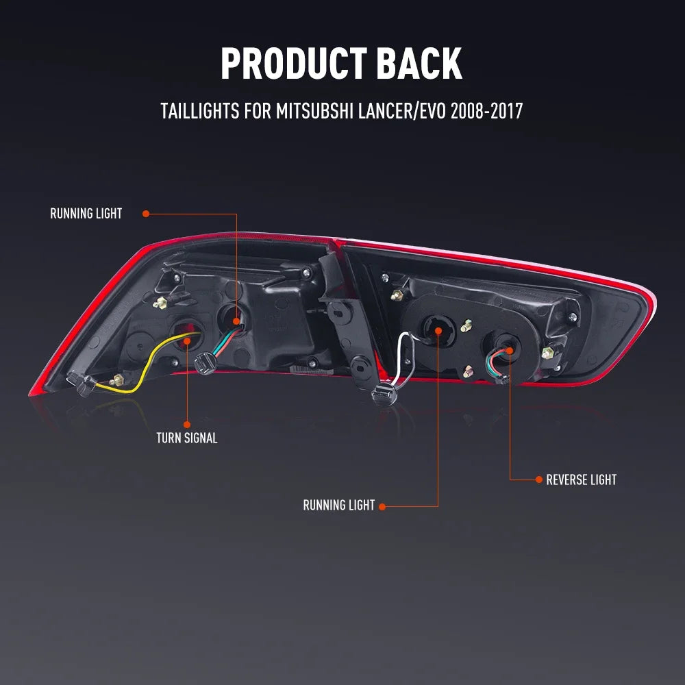 For Mitsubshi Lancer Evo 08-17 Reverse Pair Tail Brake Turning