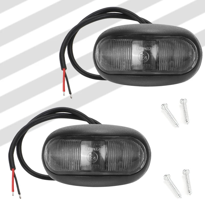 10PCS Side Marker Red Yellow Waterproof Rear Indicator Warning