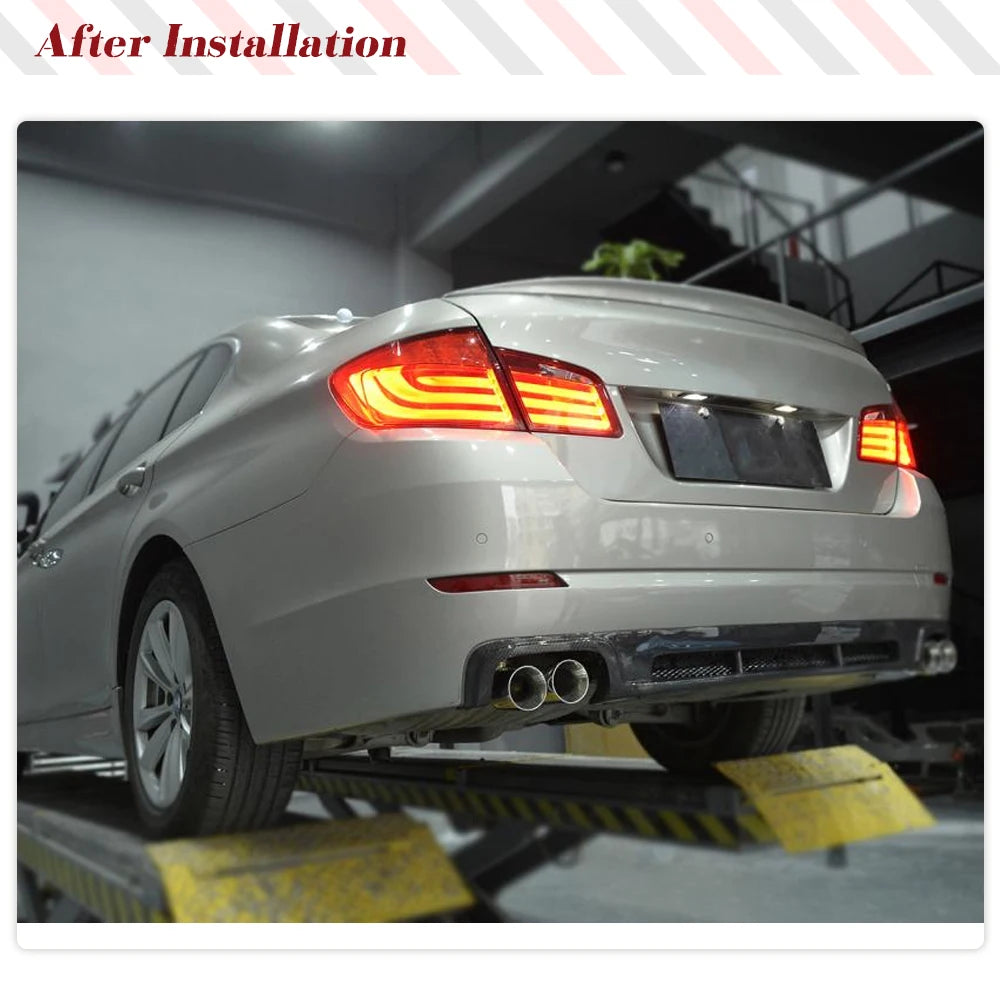 For BMW 5 Series F10 F18 Carbon Fiber Rear Bumper Racing