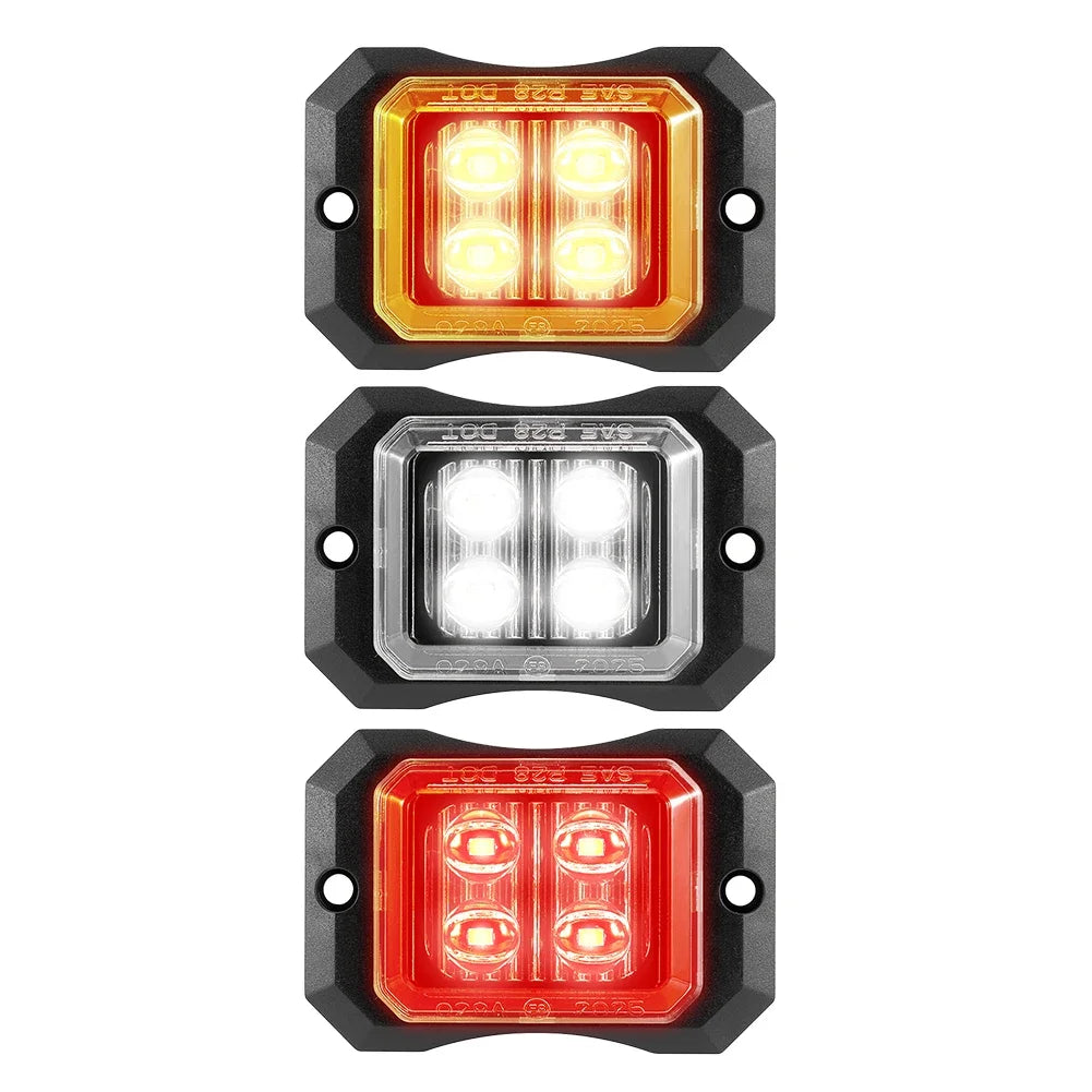 12 Truck Side Marker Strobe Flash Warning 12-24v Waterproof