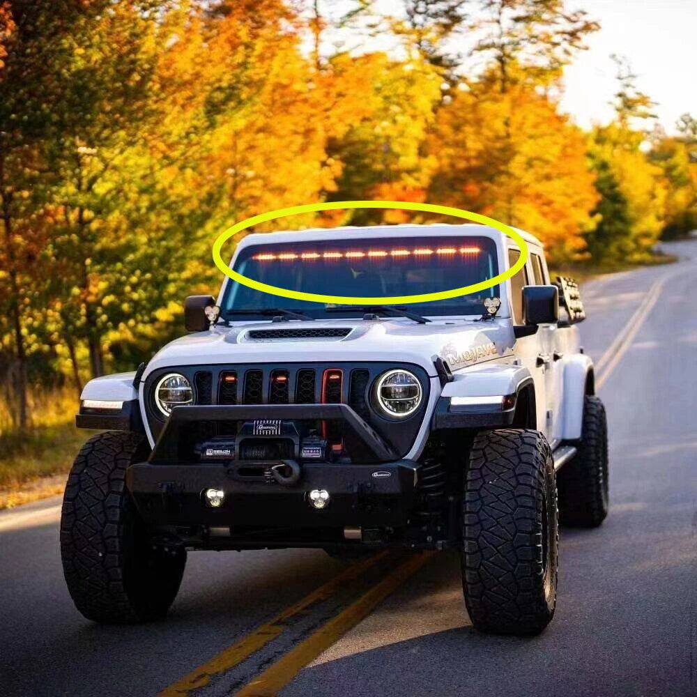 For Jeep Lantsun J9035 Inner Glass Yellow Strip Wrangler Jl Jt
