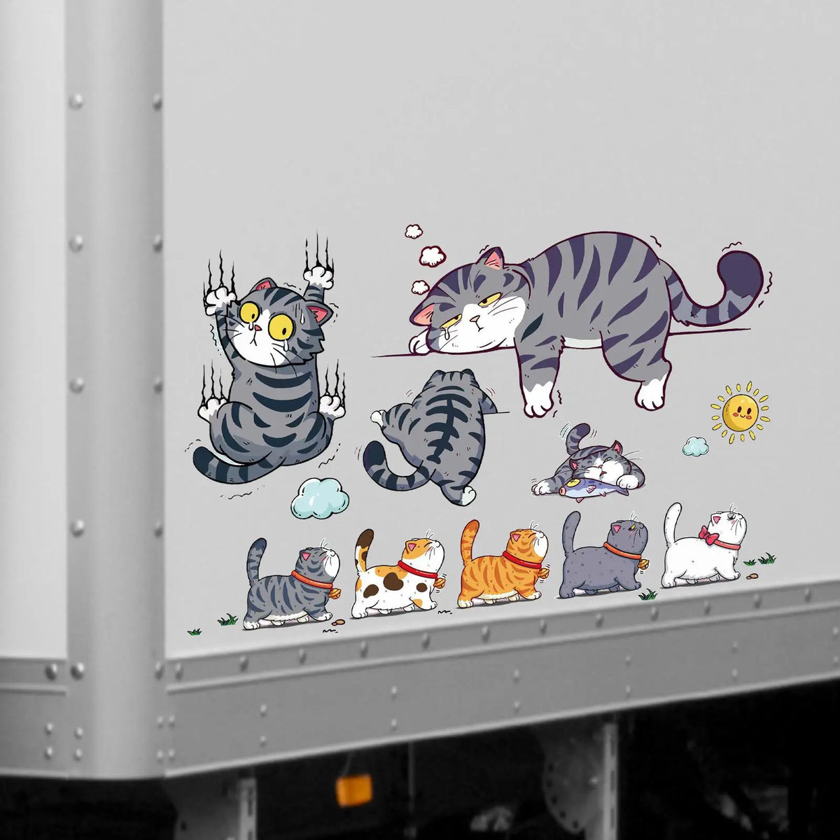 Cat Scratch Sticker Cute self-adhesive Stickers Funny Bumper