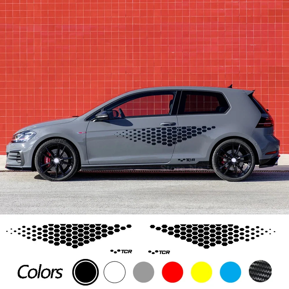 Sticker Body Door Side Skirt Vinyl Decal Pvc Waterproof
