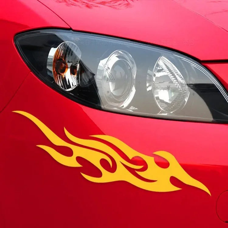 Sticker Modified Flame Stickers Scratches Motorcycle Decals