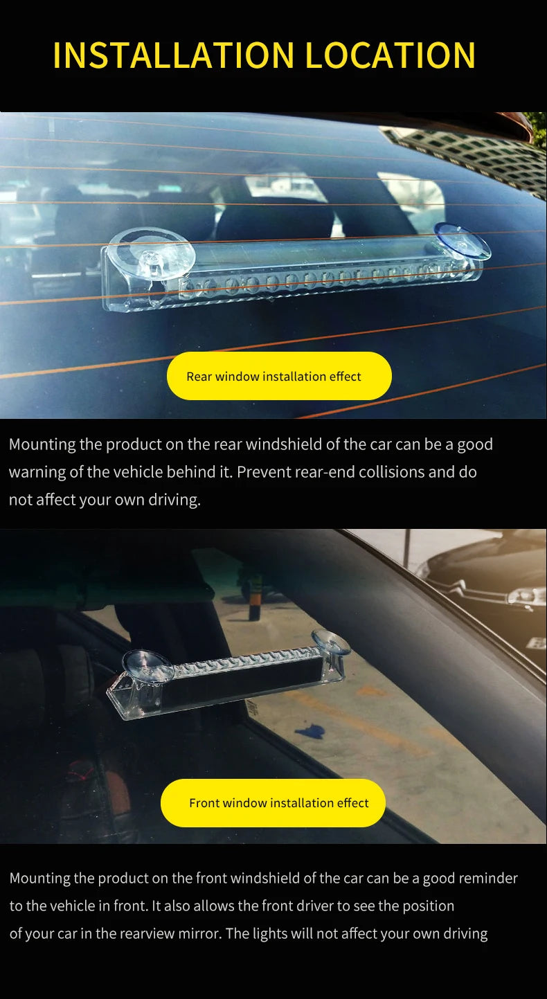 1PCS External Wireless Alarm Side Marker Indicator Solar Flashing