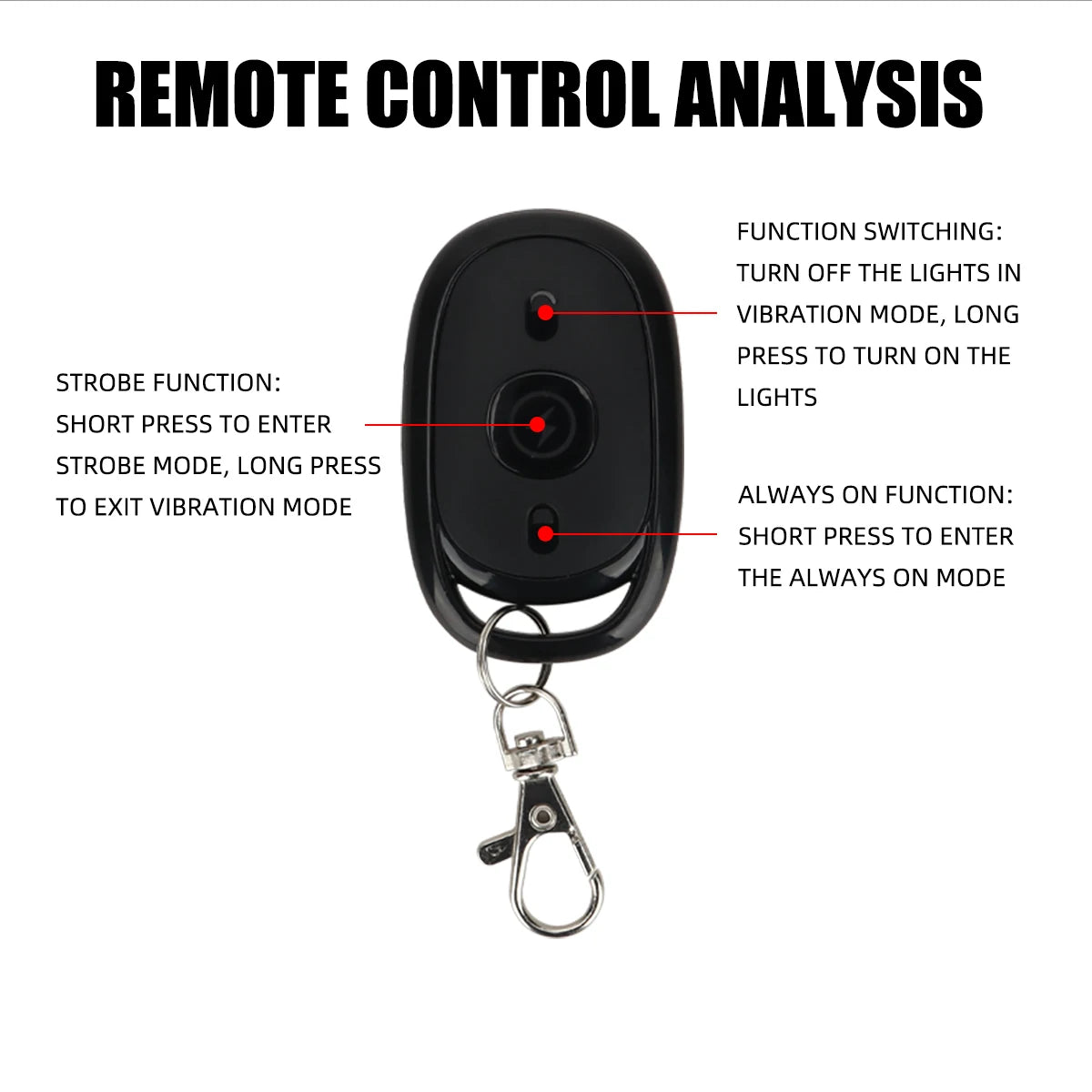 Motorcycles RGB Up Night Wireless Warning anti-theft Caution
