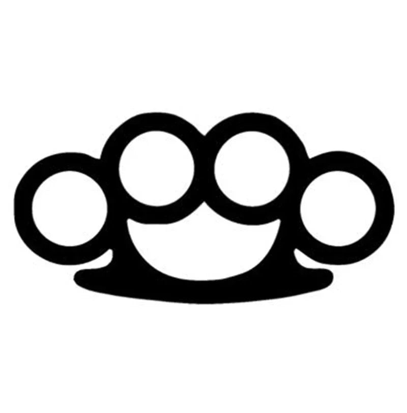 1PC Personality Brass Knuckles Vinyl Stickers Decals 17CM Scratch