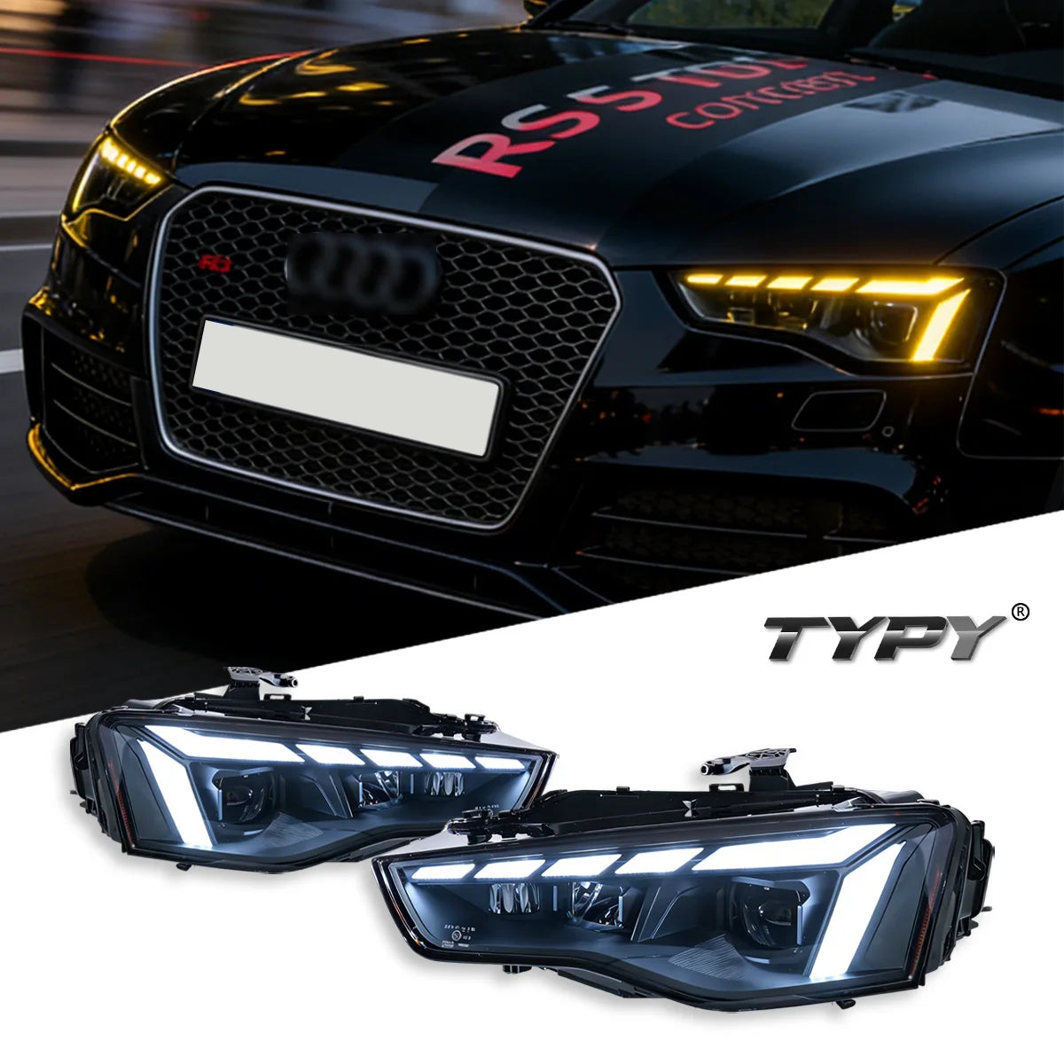 For Audi A5 Headlight 2012-2016 A5L Typy Headlight Head Drl