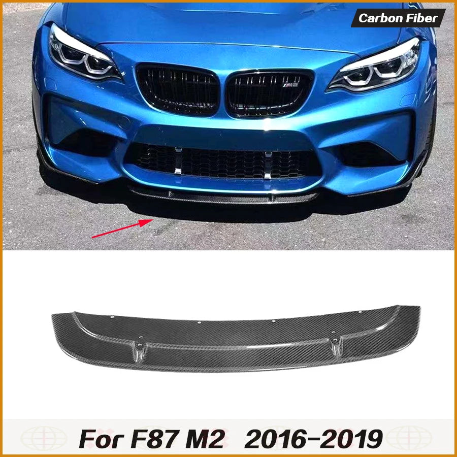 For BMW F87 M2 Competition M2C Front Bumper Lip Real Carbon