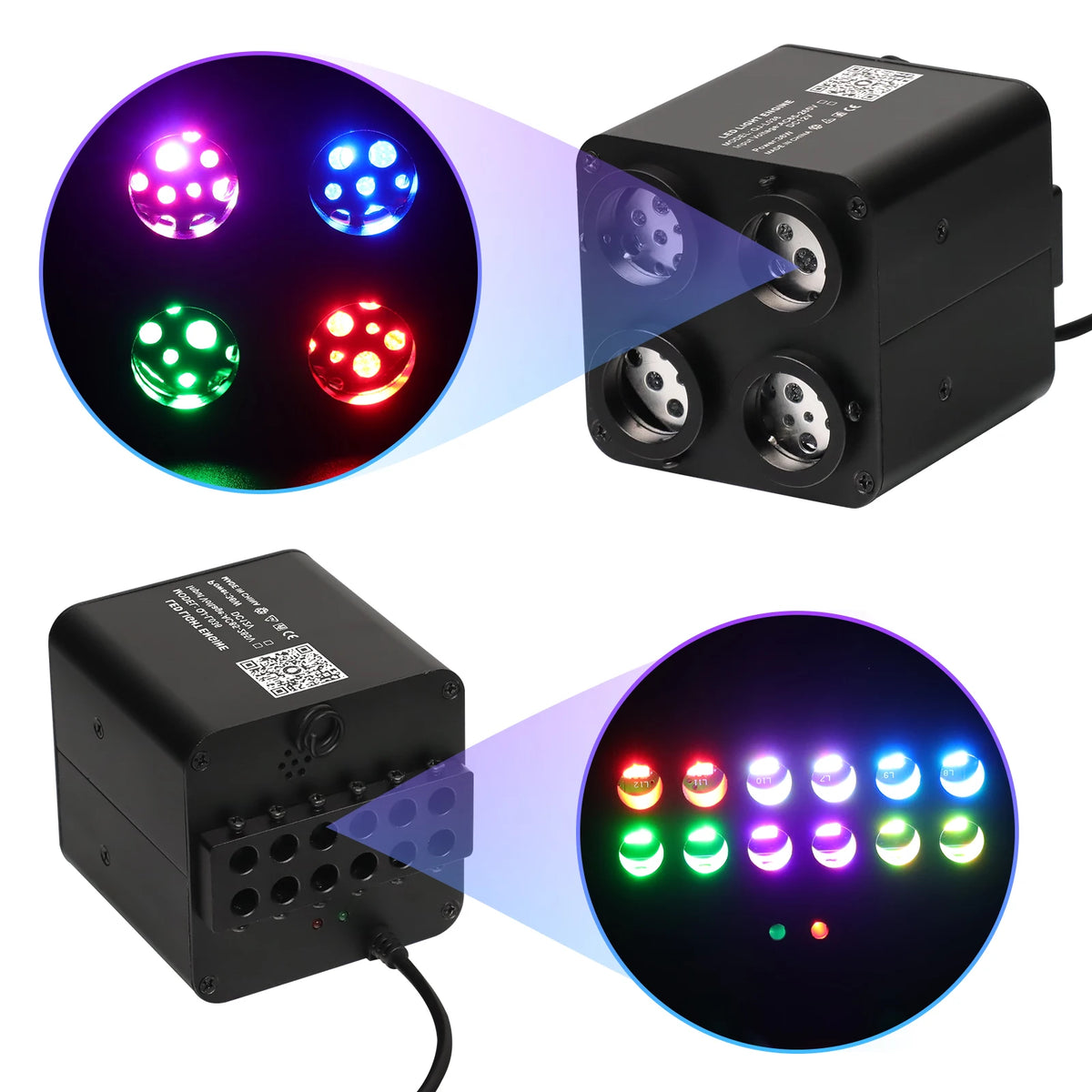 4port 36W Twinkle Rgbw Meteor Fibre Optic Star Ceiling