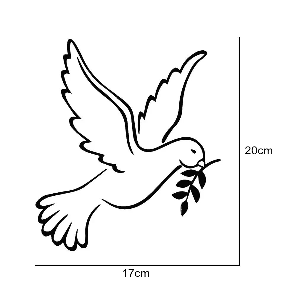 20x17cm Dove Peace Sticker Body Bumper Windows Motorcycle Laptop