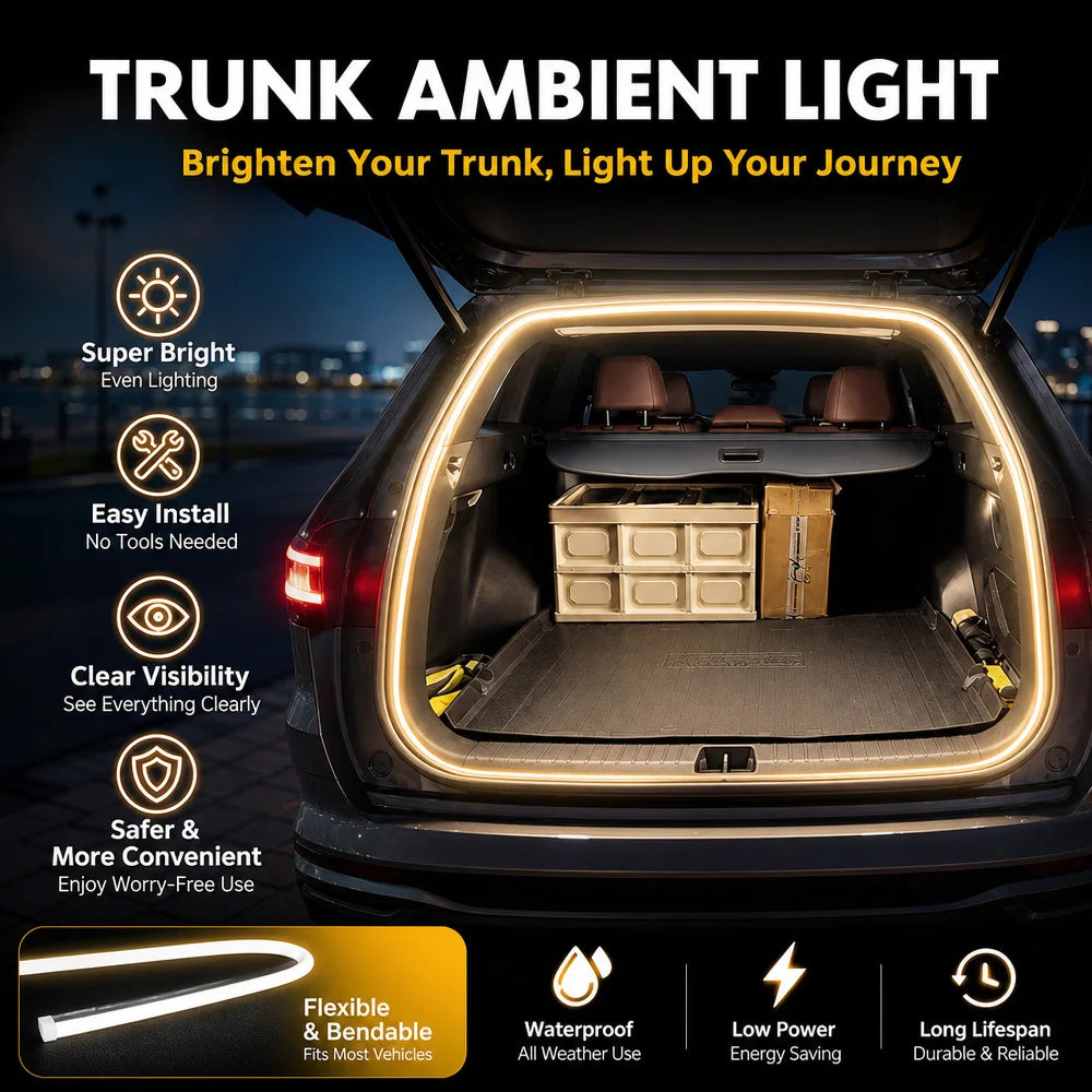 For Trunk Lighting Flexible Rear Trunk Ambient Strip Tailgate