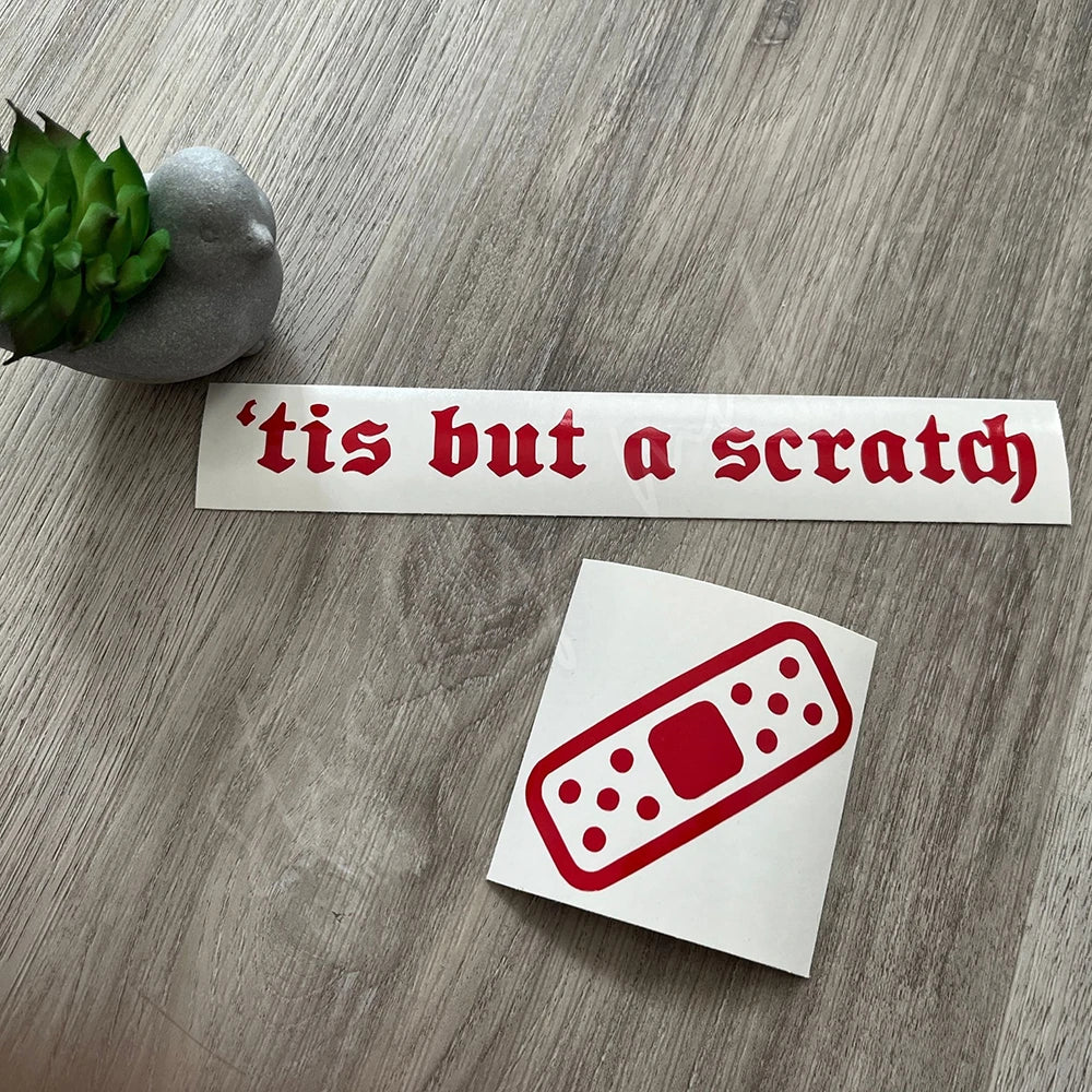 Tis But A Scratch Decals Modified Funny Bandaid Band