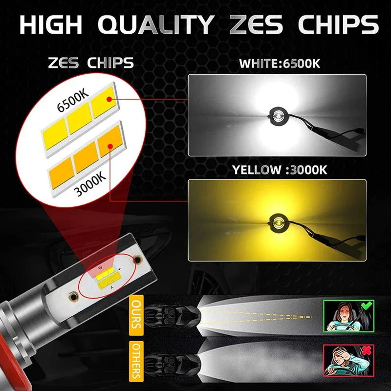 Engzea H4 H7 Color Changing Headlights 3000K 4300K 6000K