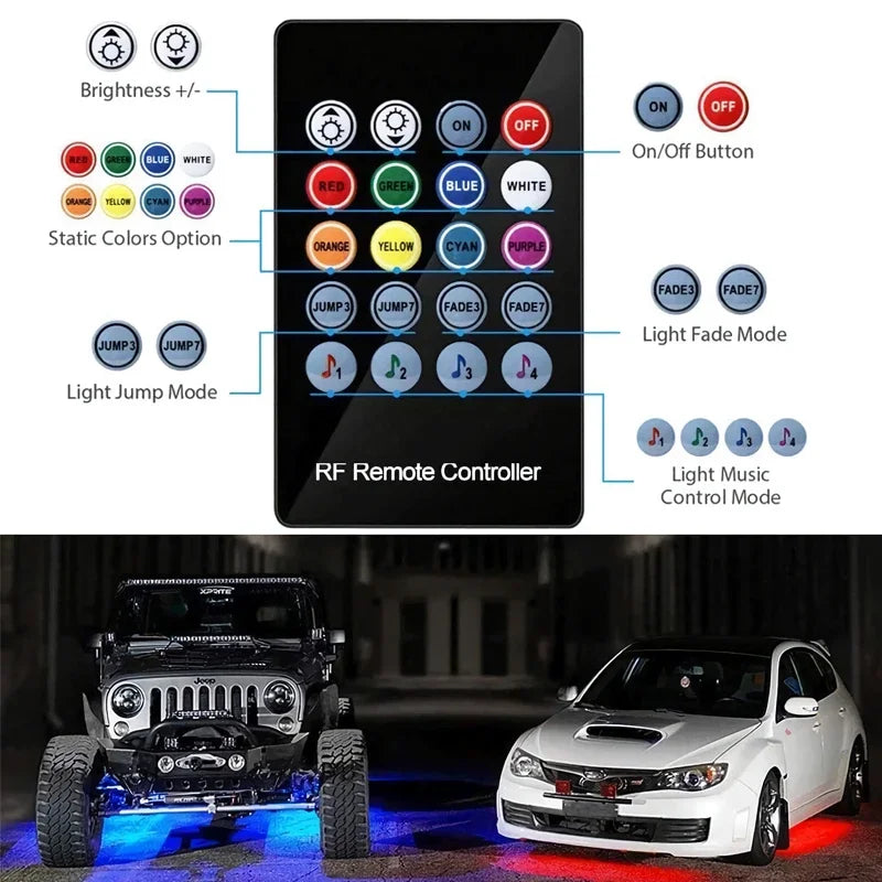 Underglow Neon Flexible Strip Underbody Remote APP Control RGB