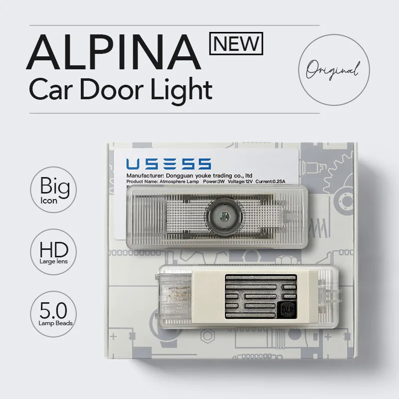 2PCS Door Welcome Projector Alpina B4 XD3 B7 No