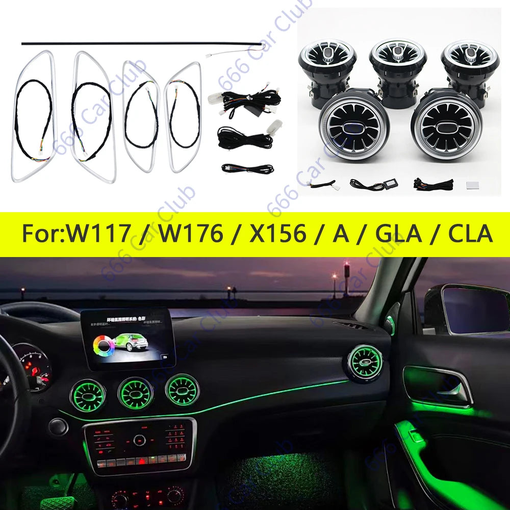 For Mercedes-Benz A Cla Gla W176 12 Colours Ambient W117 W156